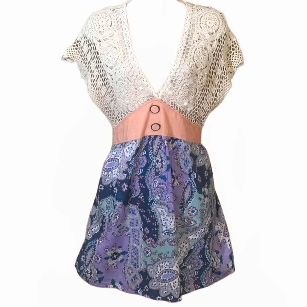 70’s Style Crochet Top - Small